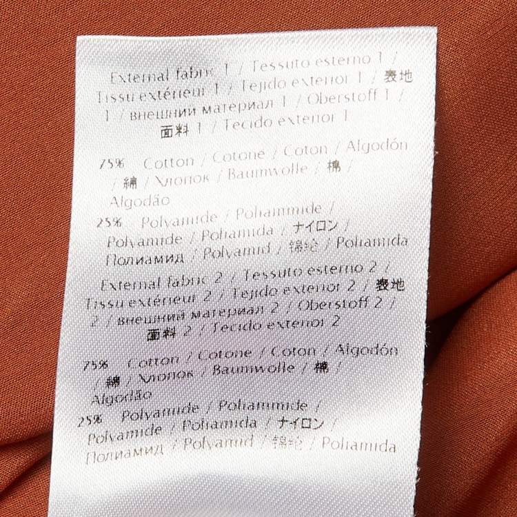 Pre Owned Valentino Orange Lace & Organza Midi Dress M