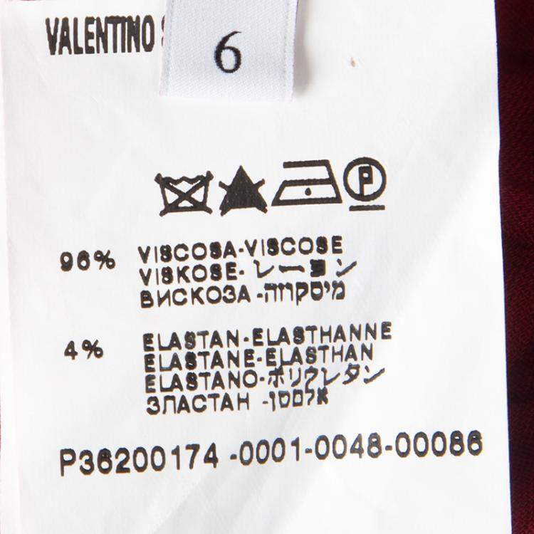 Pre Owned Valentino Red Bow Detail One Shoulder Dress M