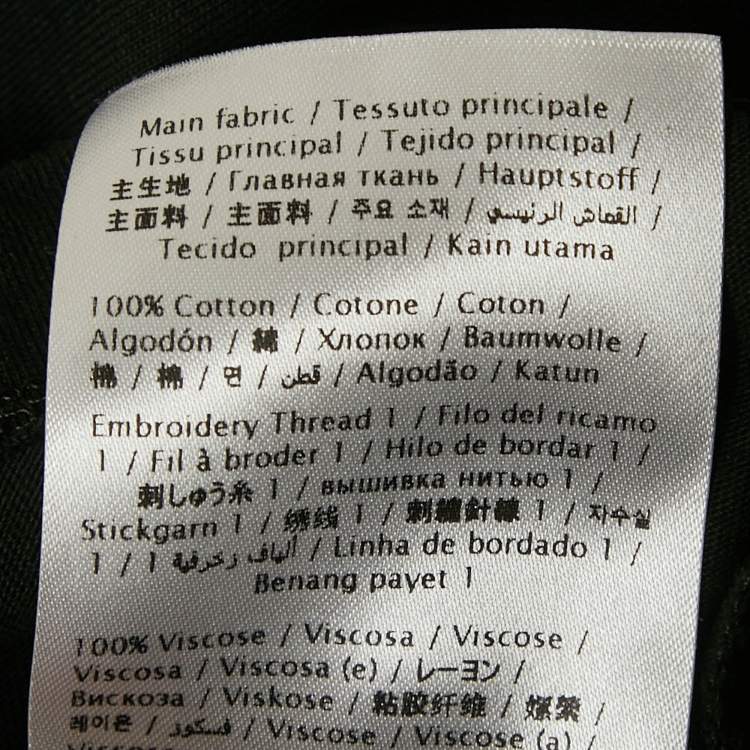 Pre Owned Valentino Black Sequined Cotton Half Sleeve T-Shirt M