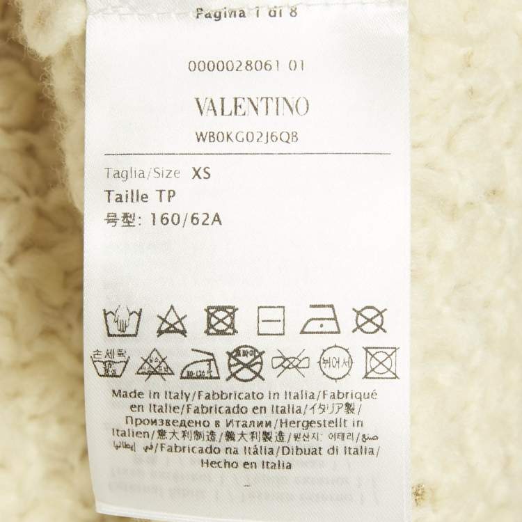 Pre Owned Valentino Gold Metallic Coated Knit Mini Skirt XS