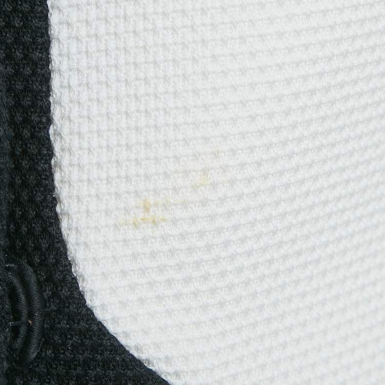 Pre Owned Valentino White Waffle Knit Scallop Jacket M