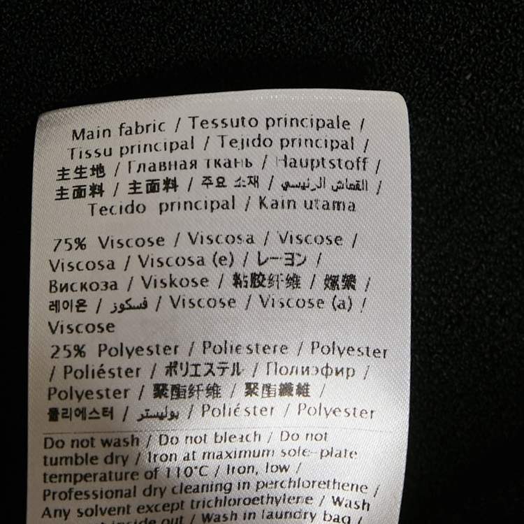 Pre Owned Valentino Black Stretch Mesh Knit Pull Over M