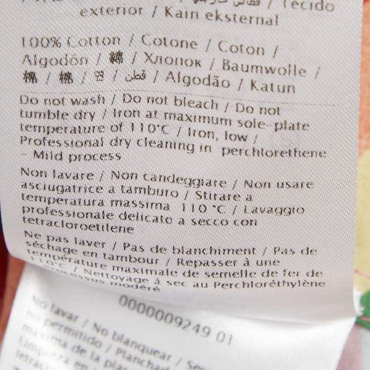 Pre Owned Valentino Multicolor Zig-Zag Cotton Flared Maxi Dress S