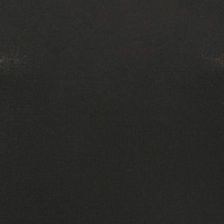 Pre Owned Valentino Black Knit Puff Sleeve Top S