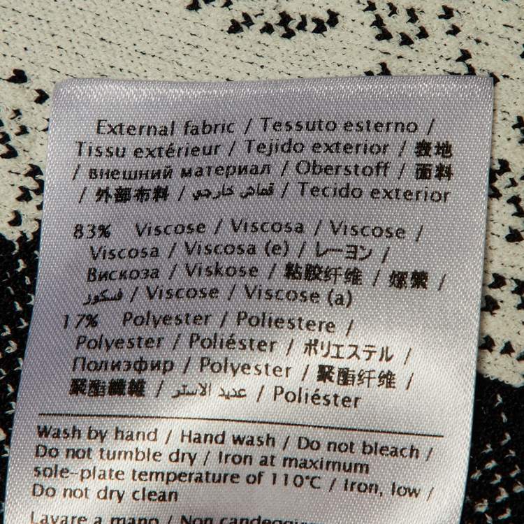 مملوكة مسبقًا Valentino Black/White Jacquard Knit Mini Dress M