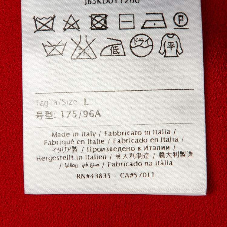 Pre Owned Valentino Red Knit & Lace Panel Detail Mini Dress L