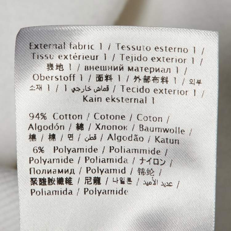 Pre Owned Valentino White Logo Applique Cotton Sweatshirt L