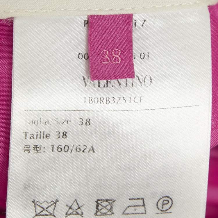 Pre Owned Valentino Pink Wool Pleated Trousers S