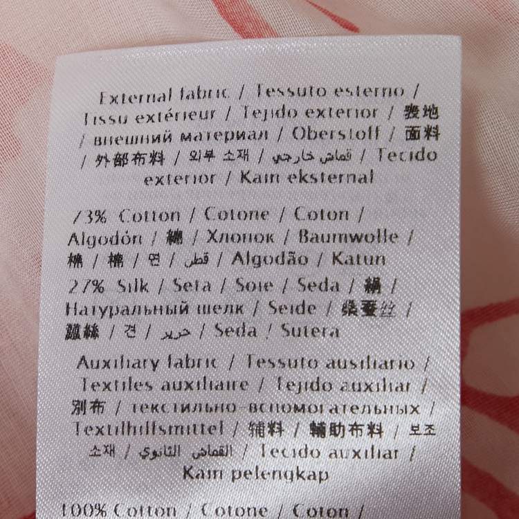 Pre Owned Valentino Archive '68 White Coral Print Cotton Blouse S