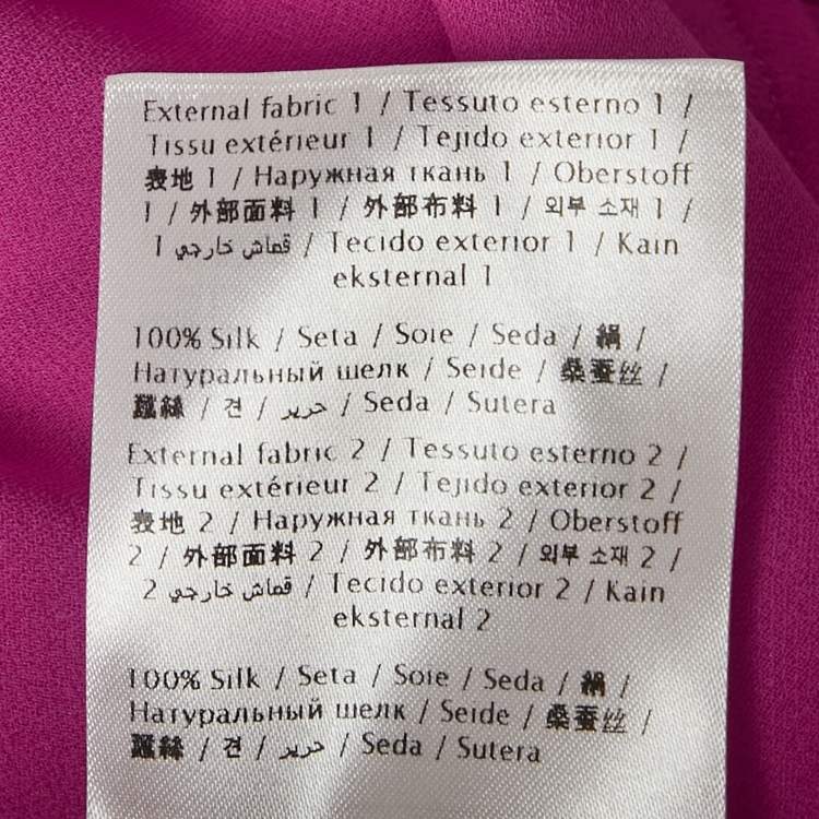 Pre Owned Valentino Pink Silk Neck Tie-Up Blouse S