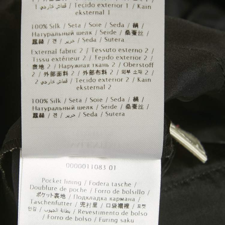 Pre Owned Valentino Black Dragon Printed Silk Straight Leg Pants S