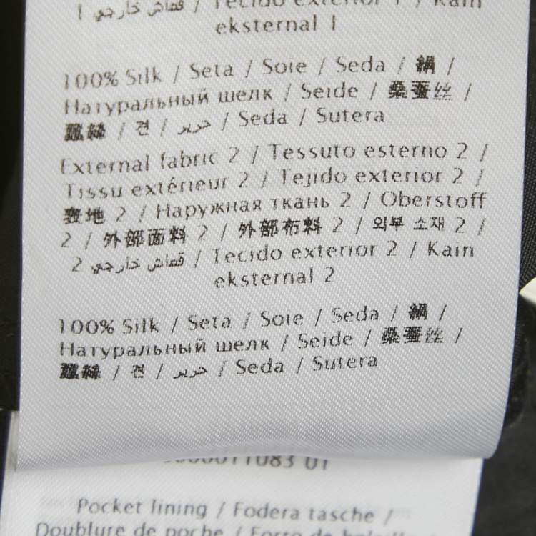 Pre Owned Valentino Black Dragon Printed Silk Straight Leg Pants S