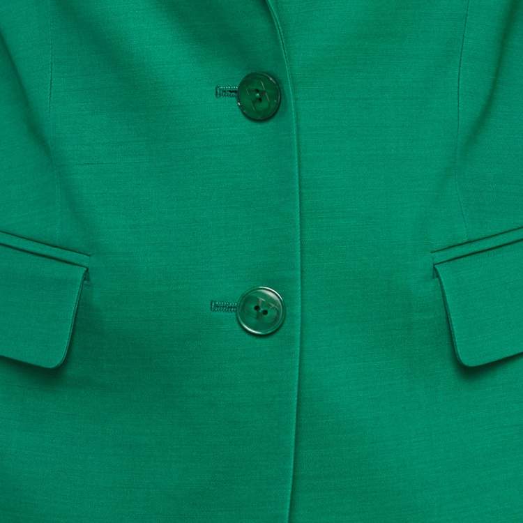 مملوكة مسبقًا Valentino Green Silk Blend Blazer & Pants Suit Set S