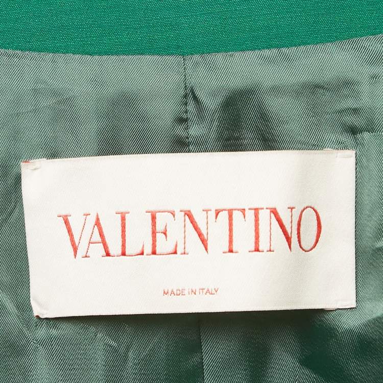 مملوكة مسبقًا Valentino Green Silk Blend Blazer & Pants Suit Set S