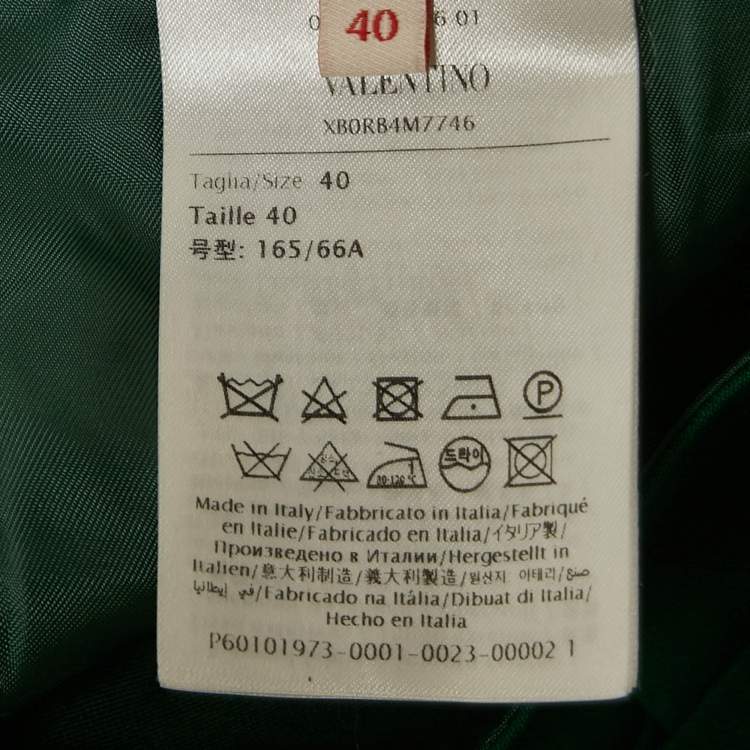 مملوكة مسبقًا Valentino Green Silk Blend Blazer & Pants Suit Set S