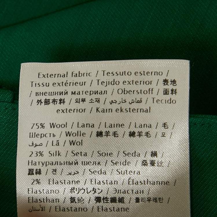 مملوكة مسبقًا Valentino Green Silk Blend Blazer & Pants Suit Set S