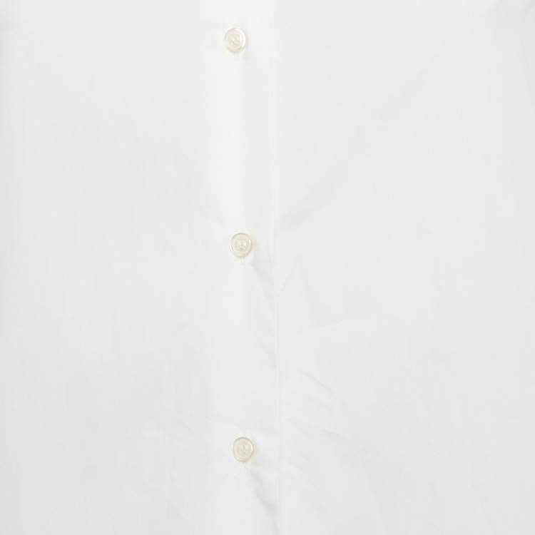 Pre Owned Valentino White Cotton Long Sleeve Shirt S