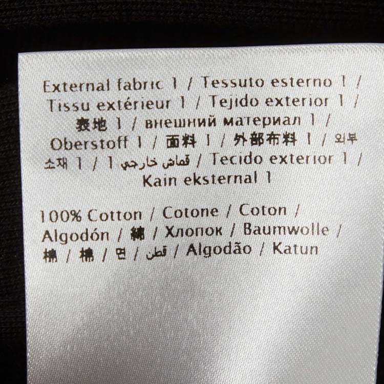 Pre Owned Valentino Black Cotton Rose Detail Cape Jacket XS