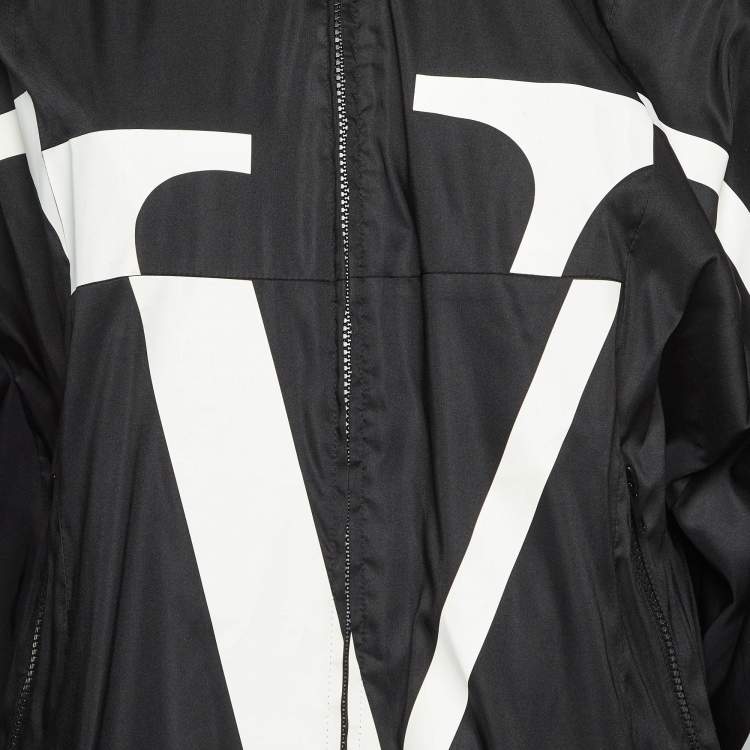 Pre Owned Valentino Black Deconstructed VLogo Bat Sleeves Jacket S