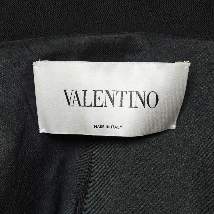 Pre Owned Valentino Black Deconstructed VLogo Bat Sleeves Jacket S