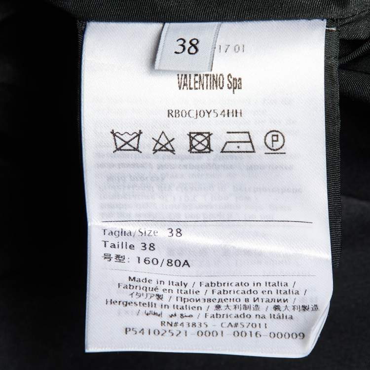 Pre Owned Valentino Black Deconstructed VLogo Bat Sleeves Jacket S