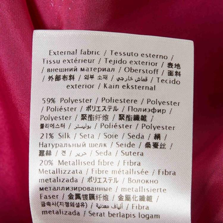 Pre Owned Valentino Multicolor Chevron Lurex Shift Dress S