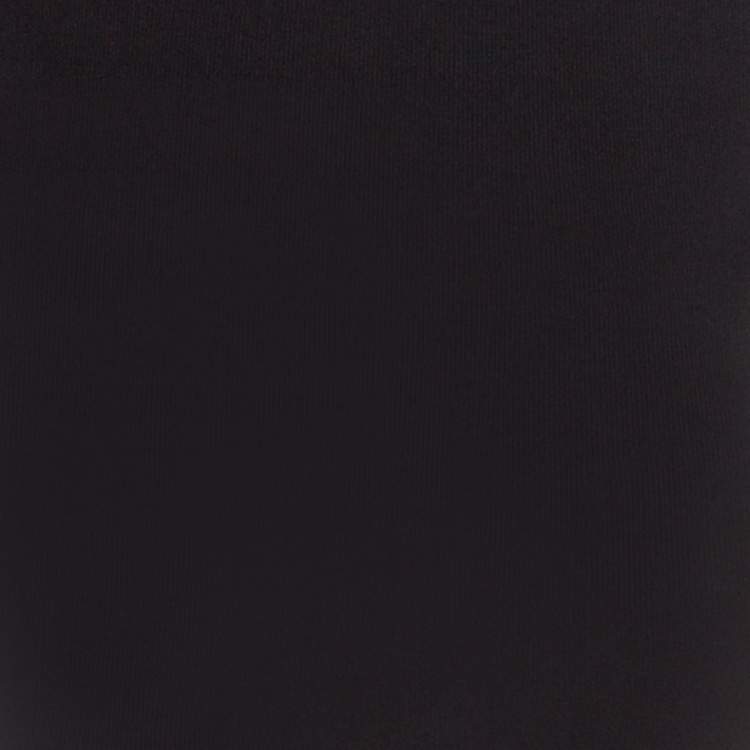 Pre Owned Valentino Black Stretch Knit Sleeveless Lace Insert Bodycon Dress M