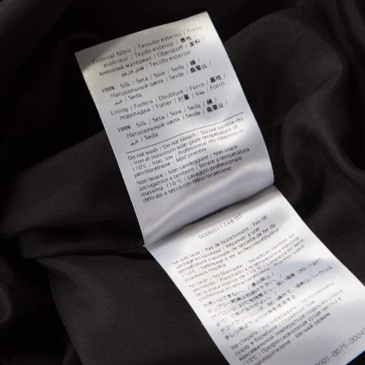 Pre Owned Valentino Black Crepe Silk Cape Overlay Shift Dress M