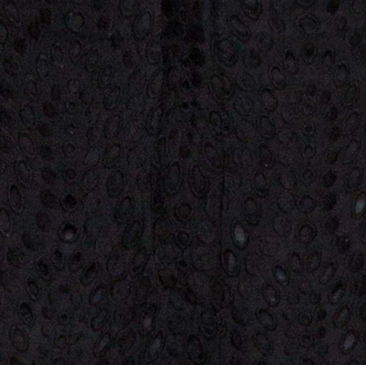 Pre Owned Valentino Black Eyelet Lace Cotton Wide Leg Pants S