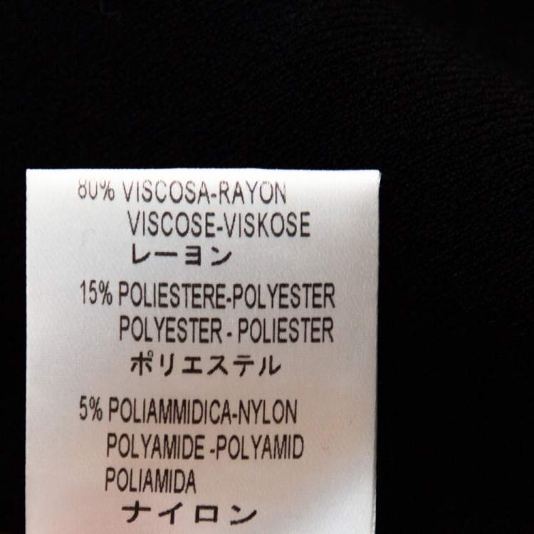 Pre Owned Valentino Black Knit Ruffled Sleeveless Dress M