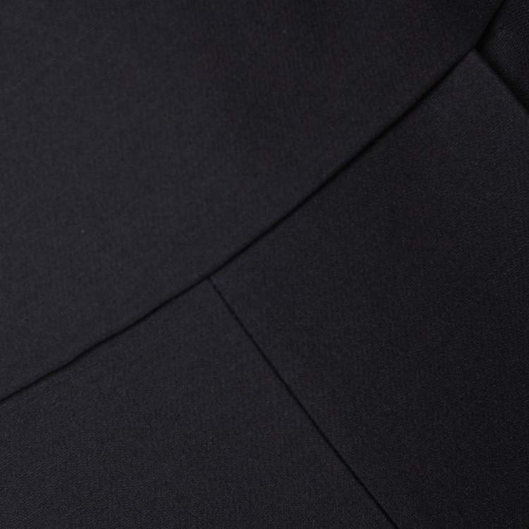 Pre Owned Valentino Black Wool & Silk Blend Open Back Jumpsuit L
