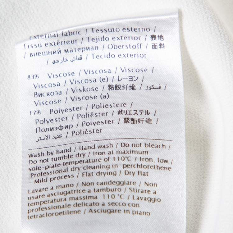 Pre Owned Valentino Cream Knit Crewneck Crop Top M