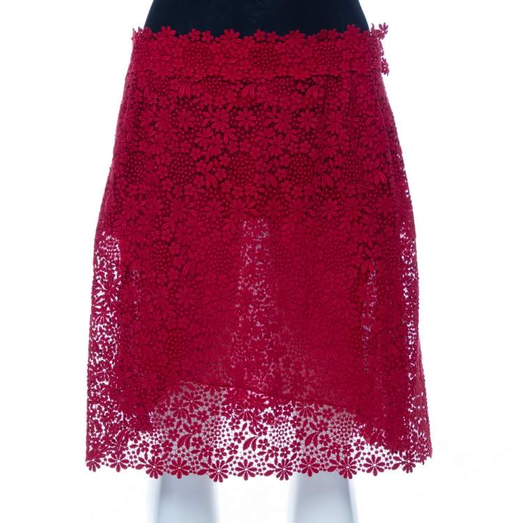 Valentino Red Lace Short Skirt Valentino | TLC