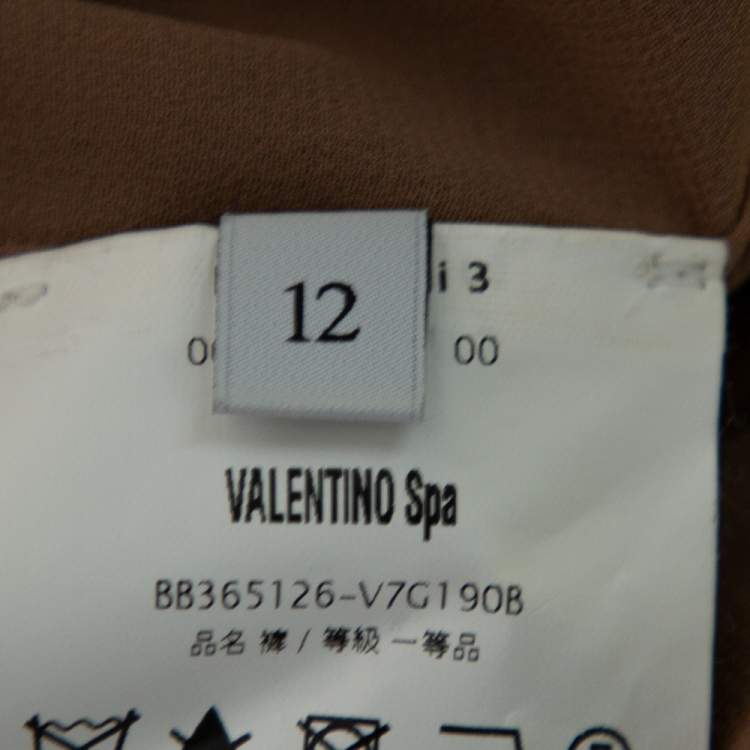 Pre Owned Valentino Black Lace Overlay Flared Trousers L