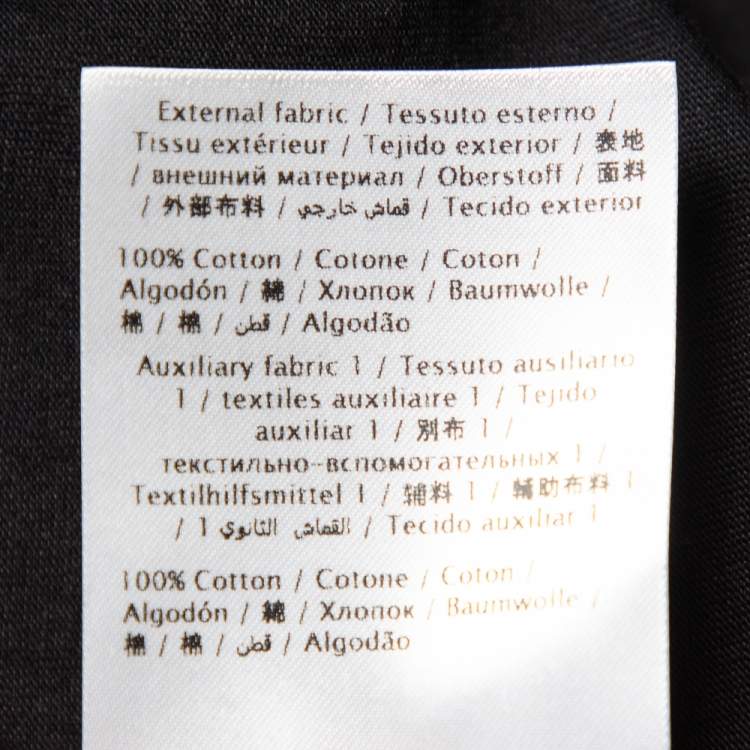 Pre Owned Valentino Black Cotton Beaded Flower Applique Detail Crewneck T-Shirt XL