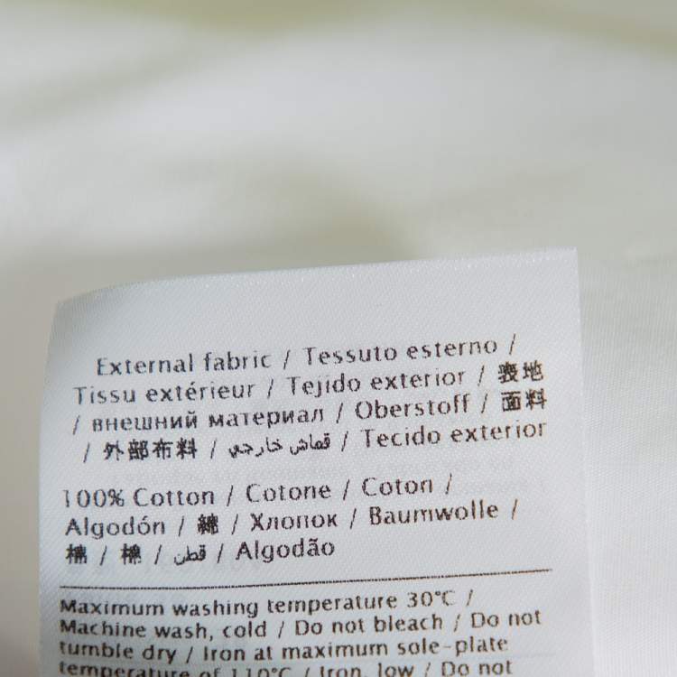 مملوكة مسبقًا Valentino White Cotton Neck Tie Detail Oversized Shirt S