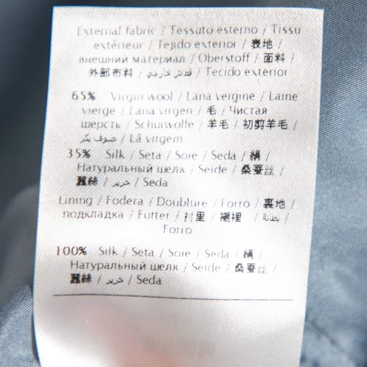 Pre Owned Valentino Powder Blue Wool & Silk Bow Detail Sleeveless Shift Dress S