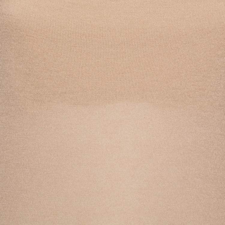 Pre Owned Valentino Beige Cashmere & Silk Camisole Top M