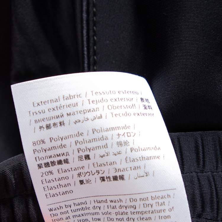 Pre Owned Valentino Black Logo Printed Knit Pleated Midi Skirt M