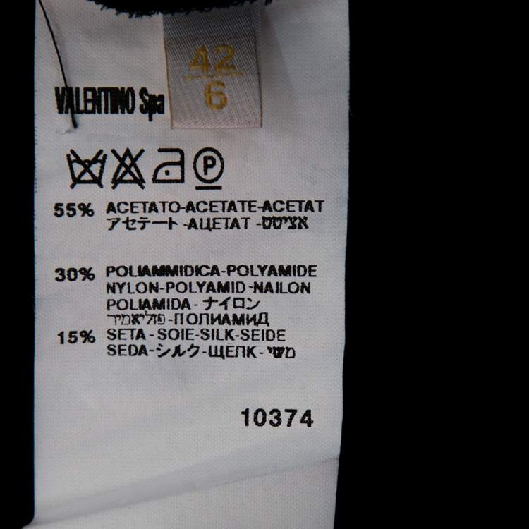 Pre Owned Valentino Black Ruffled Silk Backless Maxi Dress M