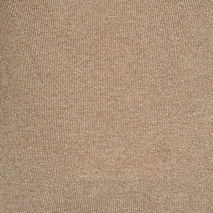 Pre Owned Valentino Vintage Beige Wool & Cashmere Lace Trim Detail Top S