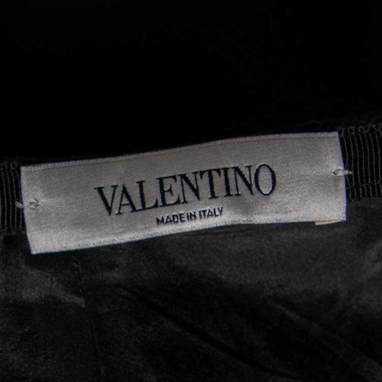 Pre Owned Valentino Black Wool Mini Skirt M