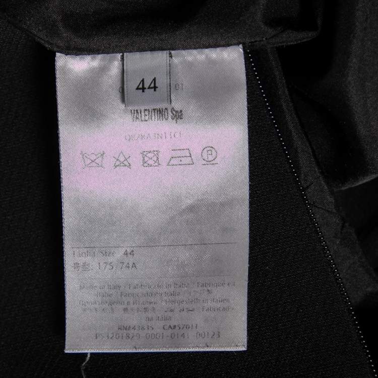 Pre Owned Valentino Black Wool Mini Skirt M
