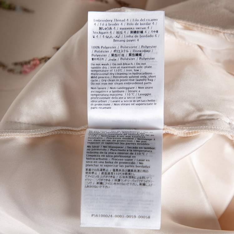 Pre Owned Valentino Cream Wool & Silk Sequin Embroidered Trousers M