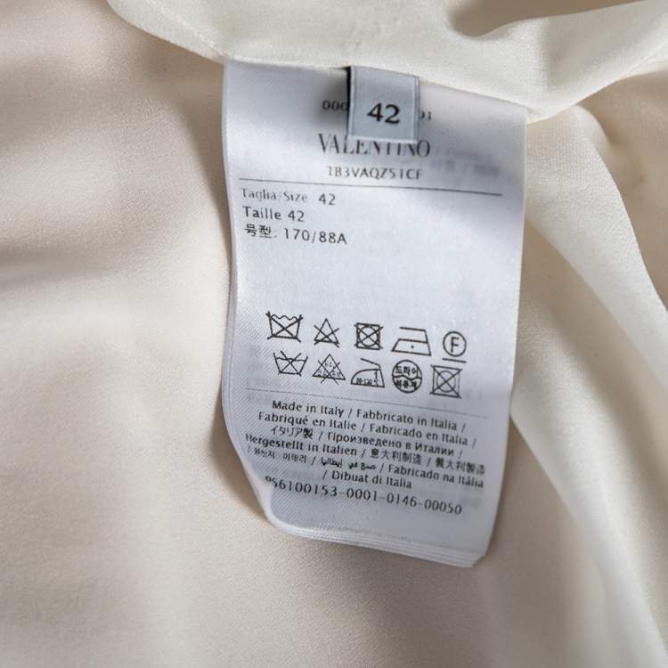 Pre Owned Valentino Pink Crepe Sequin Embellished Shift Dress M