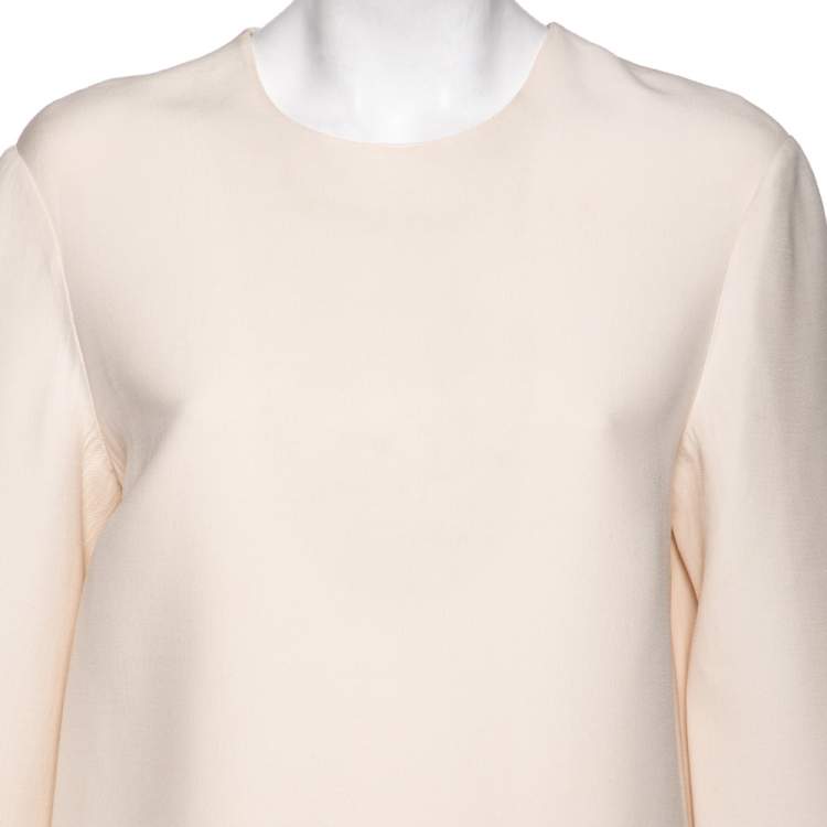 Pre Owned Valentino Pink Crepe Sequin Embellished Shift Dress M