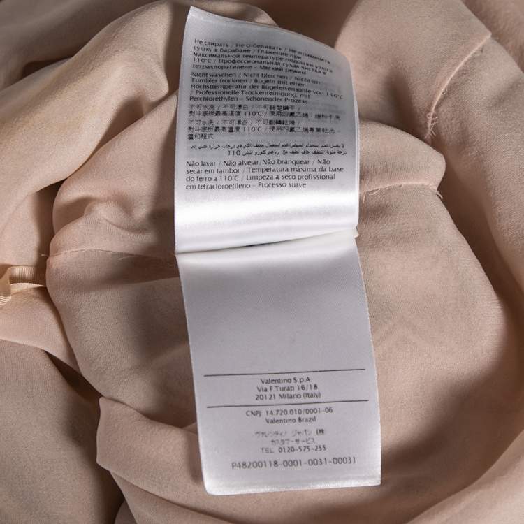 Pre Owned Valentino Light Pink Embroidered Embellished Tulle Dress S