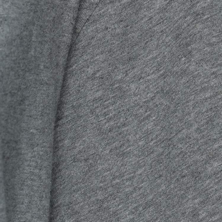 Pre Owned Valentino Grey VLTN Printed Cotton Crewneck Oversized T-Shirt S