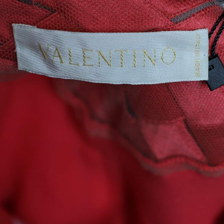 Pre Owned Valentino Pink Silk Crepe Sleeveless Maxi Dress L