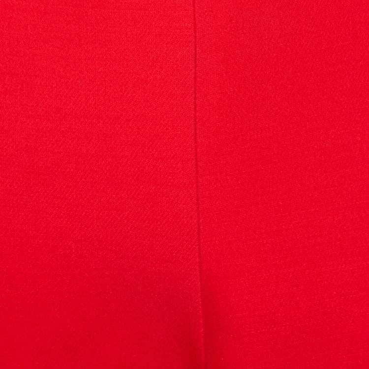Pre Owned Valentino Red Wool Short Skirt M